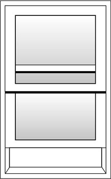 Double-hung window example diagram.