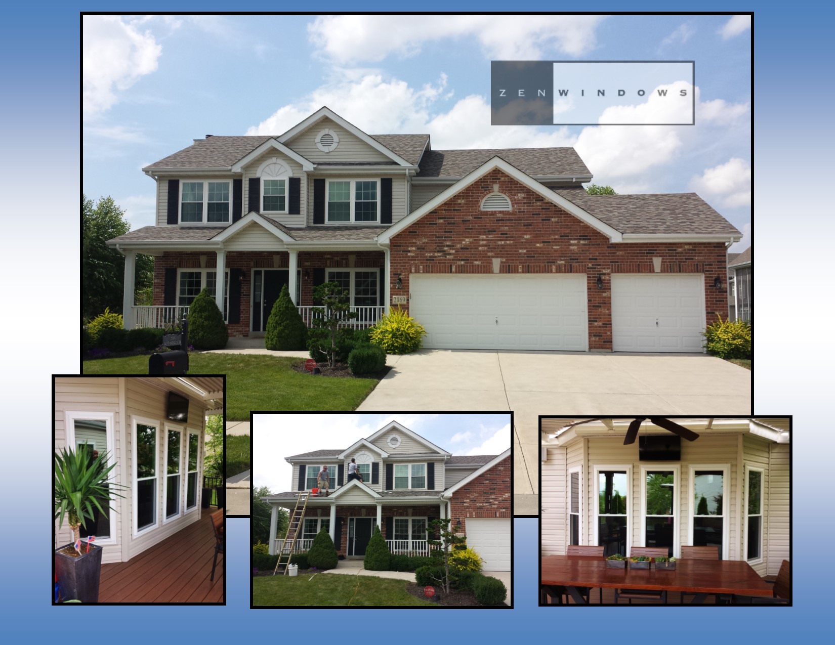 graphic with recent projects from zen windows saint louis